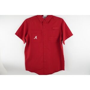 NCAA Alabama Crimson Tide Short-Sleeve River Performance Shirt, Red, Small